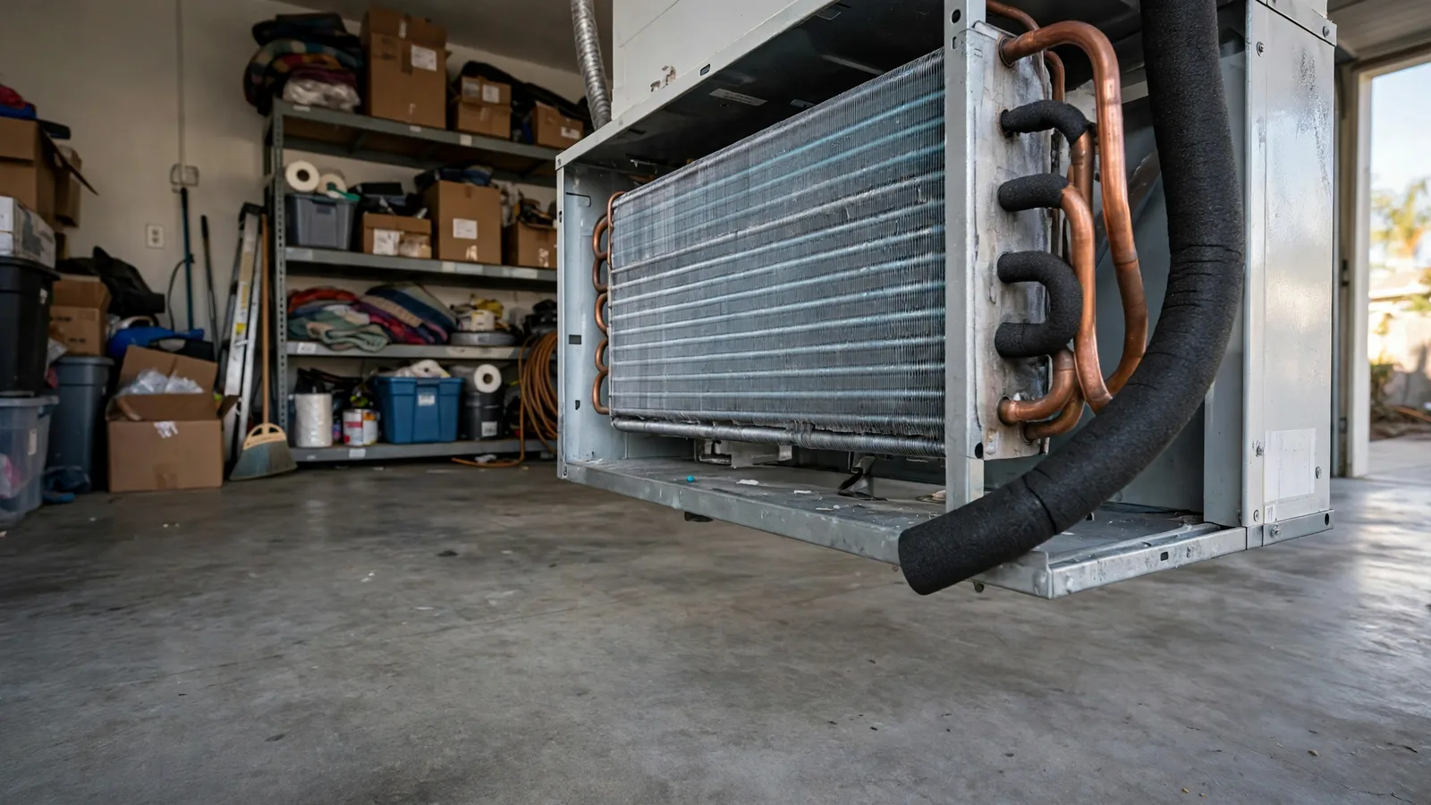Same coil free of ice with a newly insulated suction line